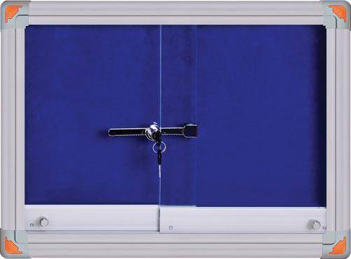 İlan Panosu Kilitli Alüminyum Sürgülü Camekanlı 60x90 cm