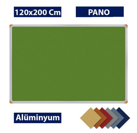 Kumaş Kaplı Duvara Monte Alüminyum Çerçeveli Pano 120x200 cm