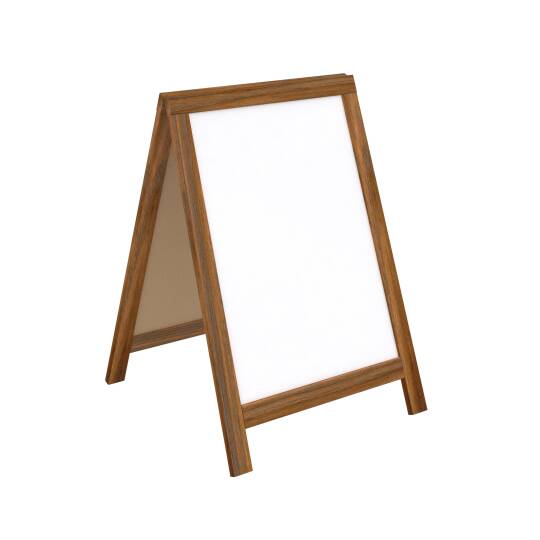 Lüks Ahşap Ayaklı Çatı Tipi Yazı Tahtası 50x70 cm