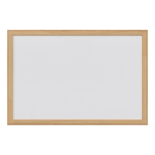 Naturel Ahşap Çerçeve Beyaz Laminat Yazı Tahtası 30x45 cm