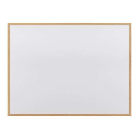Naturel Ahşap Çerçeve Beyaz Laminat Yazı Tahtası 90x120 cm