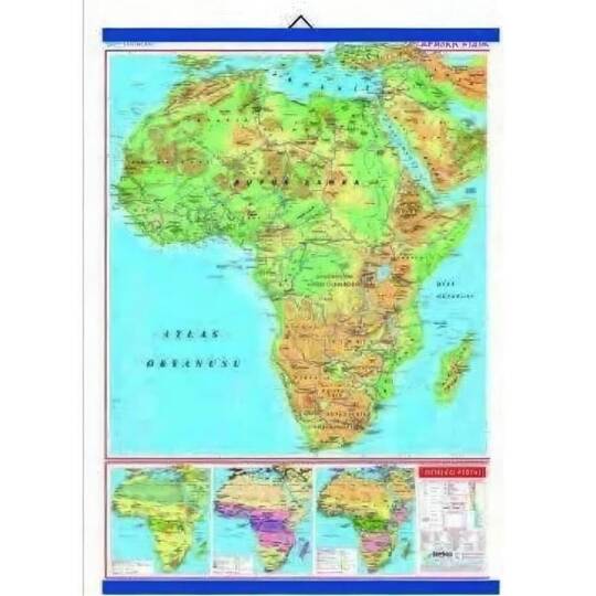 Oscar Afrika Fiziki Haritası - Kaplamalı