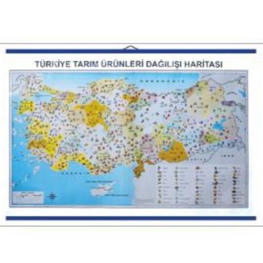 Oscar Türkiye Tarım Ürünleri Dağılış Haritası85X135 Cm