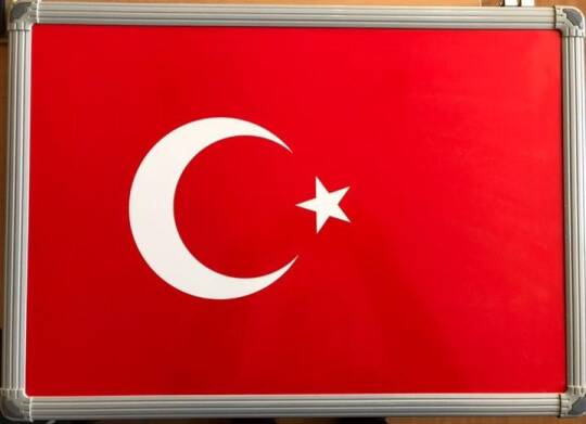 Türk Bayrağı Alüminyum Çerçeveli 30x45 cm