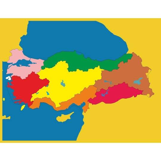 Türkiye Bölgeler Haritası Kontrol Kartı